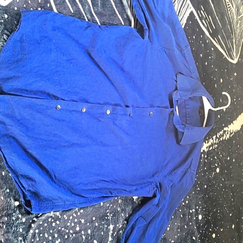Apt. 9 M blue patterned dress shirt